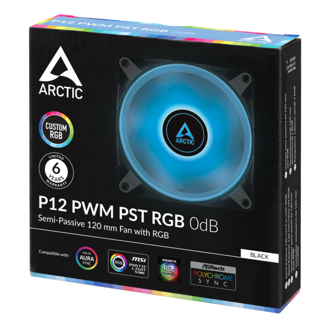 Вентилатор ARCTIC P12 Black, RGB, 120mm