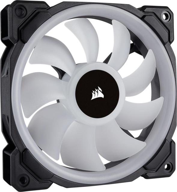 Вентилатори Corsair LL120 RGB, 3 Fan комплект, с включен контролер Lightning Node PRO, Черен