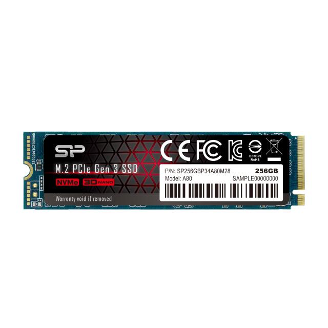 Silicon Power P34A80 256GB SSD, M.2-2280 PCIe NVMe 