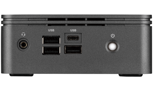 Мини компютър Gigabyte Brix BRR5H-4500, AMD Ryzen 5 4500U, 2 x SO-DIMM DDR4, M.2 SSD/HDD, USB Type-C™, WiFi 6 +BT, black
