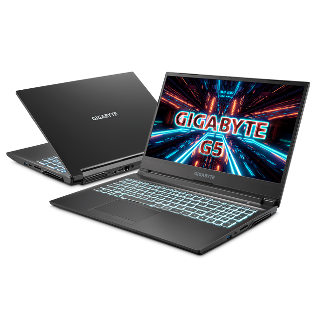 Лаптоп GIGABYTE G5 KD 15.6" FHD 144Hz IPS, Inte i5-11400H 2.7 Ghz , 2 x 8GB, 512GB SSD, RTX 3060P 6GB, Free DOS