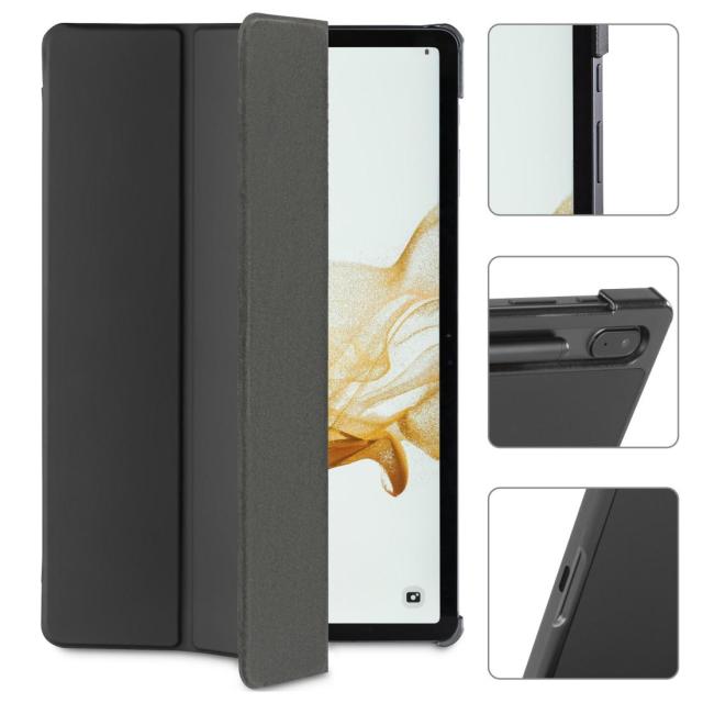 Калъф за таблет HAMA Fold, За Samsung Galaxy Tab S7 FE/S7+/S8+ 12.4", Място за пислка(S-pen), Черен