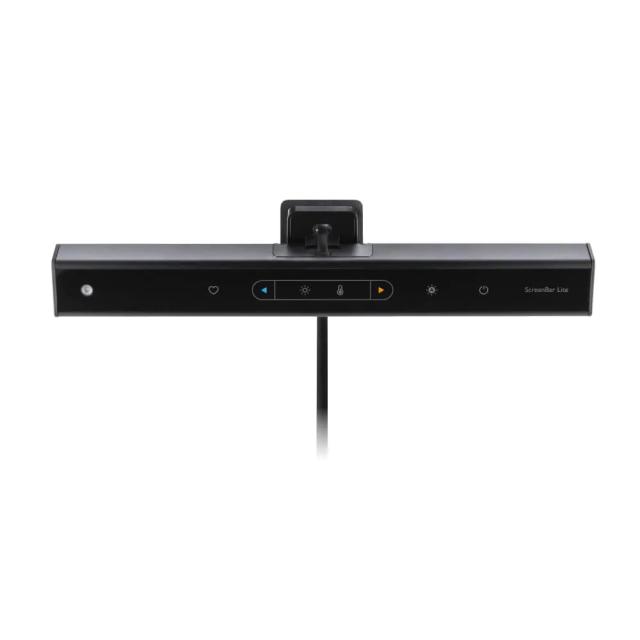 Дизайнерска лампа BenQ (CW+WW) NB CLIP ScreenBar Lite e-Reading Lamp(Attach&Detach) Light Source Dual Color LED,Color Rendering Index>83,Center Illuminance 1300 lux(Height 30cm), Color Temp.2700K~6500K, Lighting Cover.(At 500 Lux) 56x25cm, USB Power,