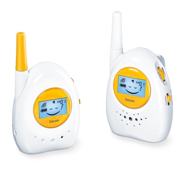 Бебефон Beurer BY 84 Baby monitor, ECO + mode, baby emotions on display, LCD display, 1 way comunication, 2 channels, continuously adjustable sensitivity and volume settings, up to 800 m