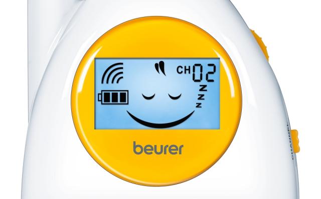 Бебефон Beurer BY 84 Baby monitor, ECO + mode, baby emotions on display, LCD display, 1 way comunication, 2 channels, continuously adjustable sensitivity and volume settings, up to 800 m