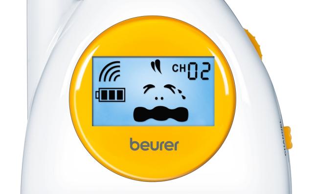 Бебефон Beurer BY 84 Baby monitor, ECO + mode, baby emotions on display, LCD display, 1 way comunication, 2 channels, continuously adjustable sensitivity and volume settings, up to 800 m