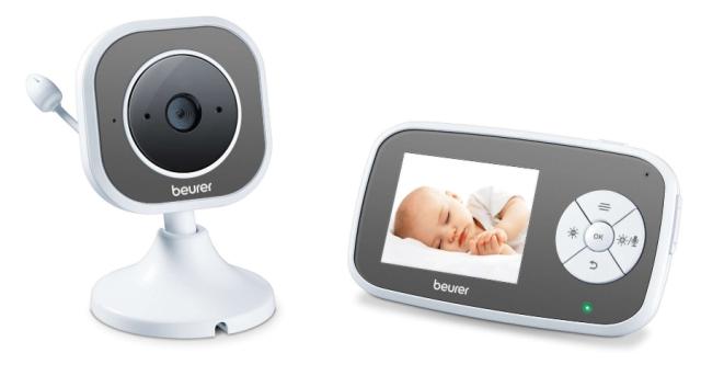 Бебефон Beurer BY 110 video baby monitor,  2.8'' LCD colour display,infrared night vision function,4 gentle lullabies,Intercom function,Motion and sound alarm,Range of up to 300 m,The monitor is compatible with up to 4 cameras