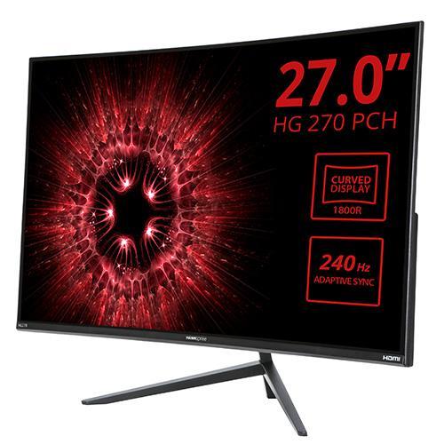 Геймърски монитор HANNSPREE HG 270 PCH, TFT, 27 inch, Wide, Full HD, Извит, DP, HDMI, USB, Черен