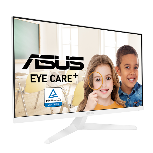 Монитор ASUS VY279HE-W, 27" FHD(1920x1080), IPS, 75Hz, IPS, 1ms, Blue Light Filter, Flicker Free, HDMI, D-Sub