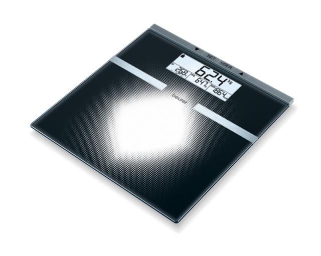 Везна Beurer BG 21 diagnostic bathroom; Weight, body fat, body water, muscle percentage, bone mass, AMR/BMR calorie display; up to 180 kg