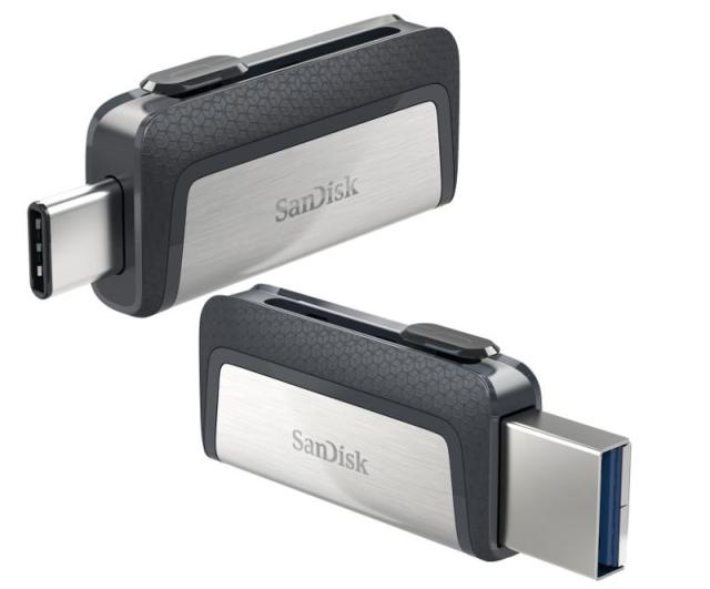 USB памет SanDisk Ultra Dual Drive 64GB, USB 3.0 / Type-C, Черно-сива