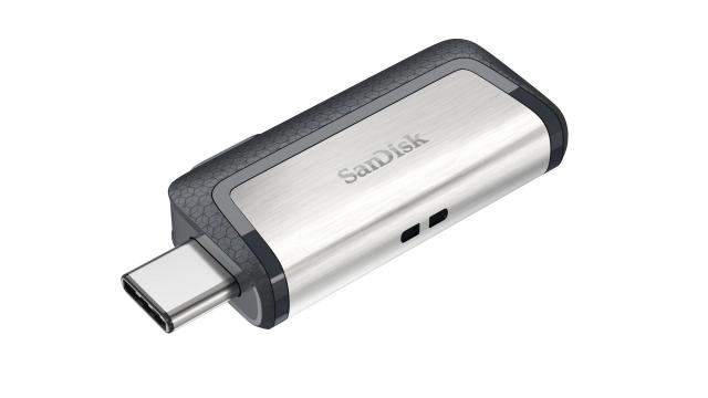 USB памет SanDisk Ultra Dual Drive 64GB, USB 3.0 / Type-C, Черно-сива