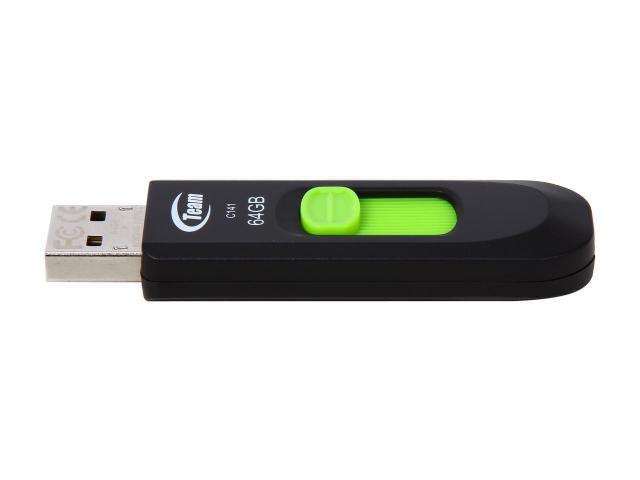 Памет USB Team Group Elite C141, 64GB, USB 2.0, Зелен