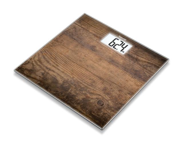 Везна Beurer GS 203 Glass bathroom scale,Wood, 150 kg/100 g, 5 years warranty