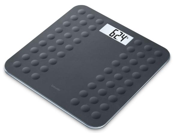 Везна Beurer GS 300 Black Glass bathroom scale;non-slip surface; Automatic switch-off, overload indicator;  height 1.8 cm ; 180 kg / 100 g