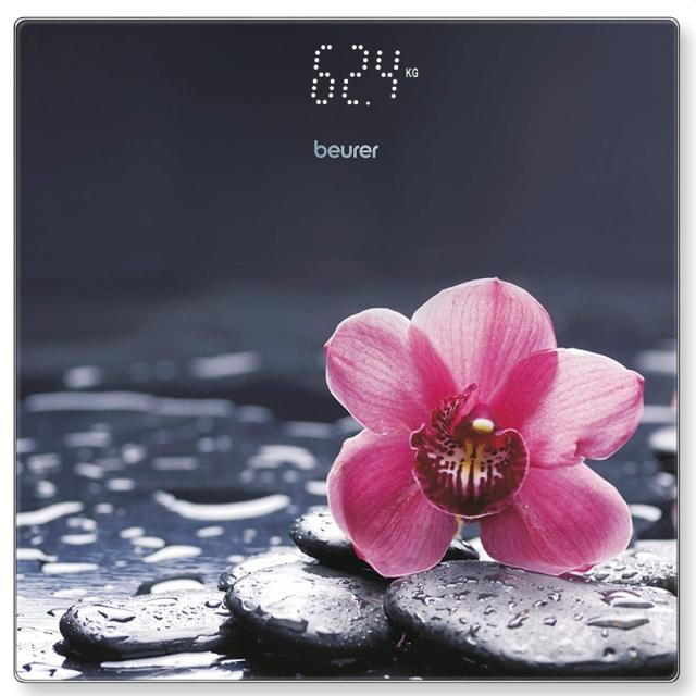 Везна Beurer GS 215 Relax Glass bathroom scale non-slip surface; Automatic switch-off, overload indicator;  height 2.7 cm ; 180 kg / 100 g  5 years warranty