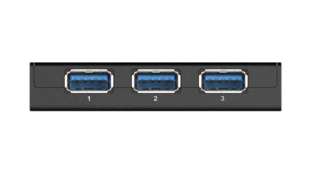 USB хъб D-Link DUB-1340, 4 x USB 3.0, с захранване, Черен