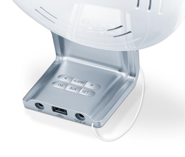 Лампа Beurer WL 75 wake up light, smartphone connection ,radio or alarm, Aux input, charge smarthphones via USB