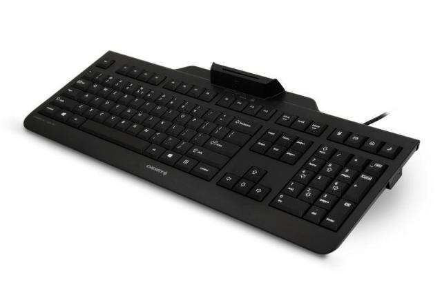 Жична клавиатура CHERRY KC 1000 SC, черна, с четец