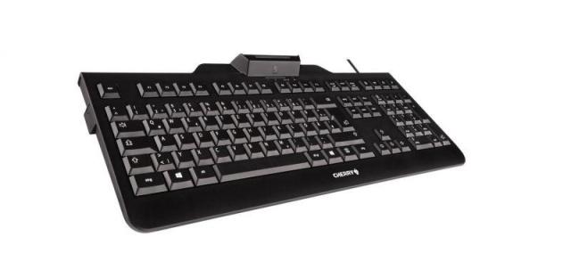 Жична клавиатура CHERRY KC 1000 SC, черна, с четец