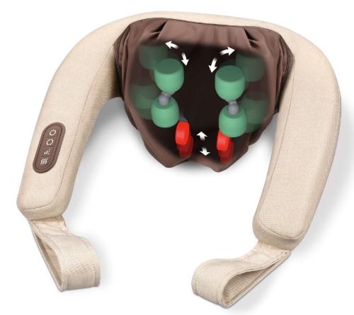 Масажор Beurer MG 153 4D neck massager, Penetrating kneading massage, 4D massage heads, washable cover, heat function, 2 intensity levels + 1 massage mode