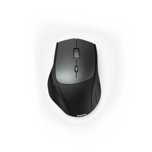 Мишка HAMA MW-600, 2 приемника USB-C/USB-A, 6 бутона, черен