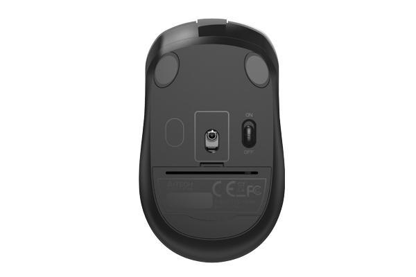 Оптична мишка A4tech FG12S FSTYLER, Безжична, Безшумна, 2.4 GHz, Черен/Сребрист
