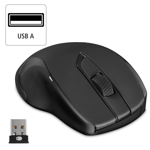 Мишка HAMA MW-900, Wireless, 7 бутона, 800-3200 dpi, Черен