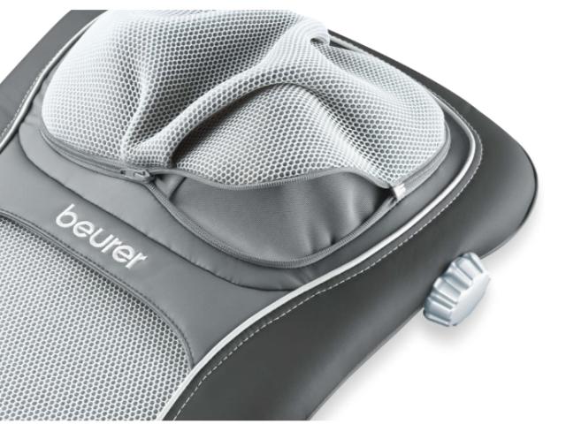 Масажор Beurer MG 260 HD-2-in-1 Shiatsu seat cover, 4 Shiatsu massage heads, 3 selectable massage areas, 2 speed settings, light and heat function, washable mesh and velour covers, black