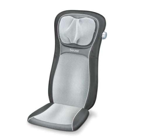 Масажор Beurer MG 260 HD-2-in-1 Shiatsu seat cover, 4 Shiatsu massage heads, 3 selectable massage areas, 2 speed settings, light and heat function, washable mesh and velour covers, black