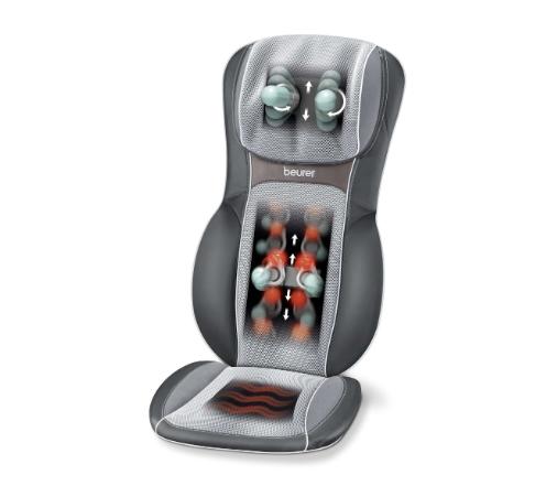 Масажор Beurer MG 295 HD 3D Shiatsu seat cover black, 3D back massage, 2 rotating Shiatsu neck massage, Movement along the spine, 3 individually selectable massage areas, 2 speed settings, Leather-effect surface washable PU, Washable mesh cover for n