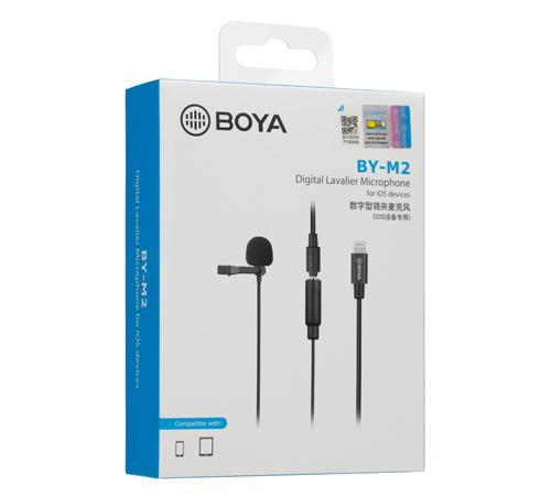 Микрофон брошка BOYA BY-M2, Lightning, iOS