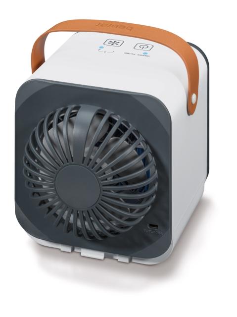Вентилатор Beurer LV 50 Fresh Breeze table fan, Cools for up to 4 hours, Evaporation principle, Removable water tank, 3 settings, Filter change indicator, USB connection, 460 g