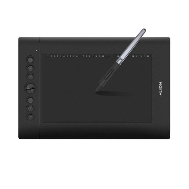 Графичен таблет HUION H610PRO V2,  USB, Черен