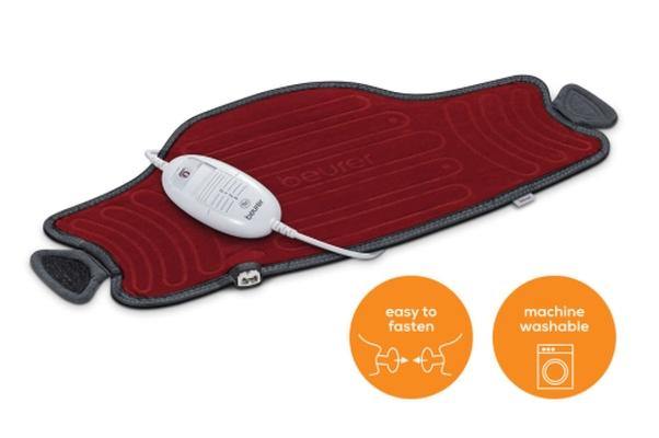 Термоподложка Beurer HK 55 Easyfix Multifunctional Heat Pad; 3 temperature settings; auto switch-off after 90 min; washable on 30°; removable switch;59(L)x30(W) cm