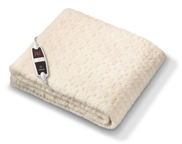 Термоподложка Beurer UB 53 Teddy Single Heated Underblanket; Upper side soft teddy bear fabric; LED controller; 4 temperature settings; washable at 30°; underside: fleece; auto switch from lvl 4/3 to 2 after 3 hours; Oko_Tex 100;150(L)x80(W) cm