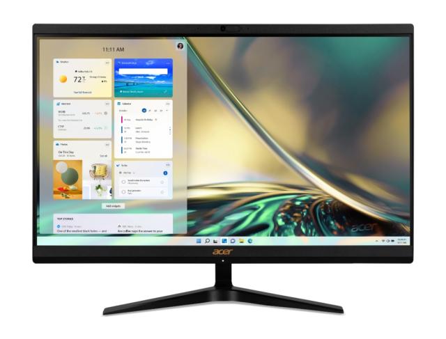 Компютър All in One Acer Aspire C24-1700 23.8" FHD, Intel Core i3-1215U (up to 4.40GHz, 10MB), 8GB DDR4, 256GB SSD, no DVD, Intel UHD Graphics, HDMI out, USB 3.2 gen 2, 2xUSB 3.2 gen 1, USB C, USB 2.0, RJ-45, WiFi AX & BT, Cam., KBD