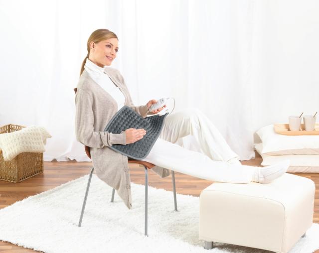 Термоподложка Beurer HK SE Cosy and soft heat pad;  3 temperature settings, automatic switch off after 90 min; washable on 30°; Gray