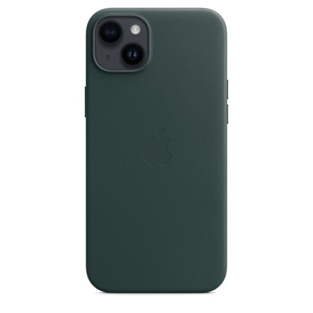 Калъф Apple iPhone 14 Plus Leather Case with MagSafe - Forest Green