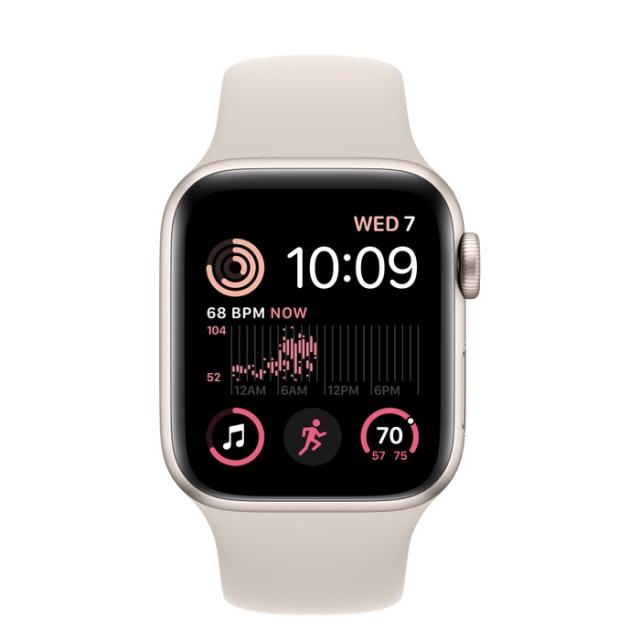 Часовник Apple Watch SE2 GPS 40mm Starlight Aluminium Case with Starlight Sport Band - Regular