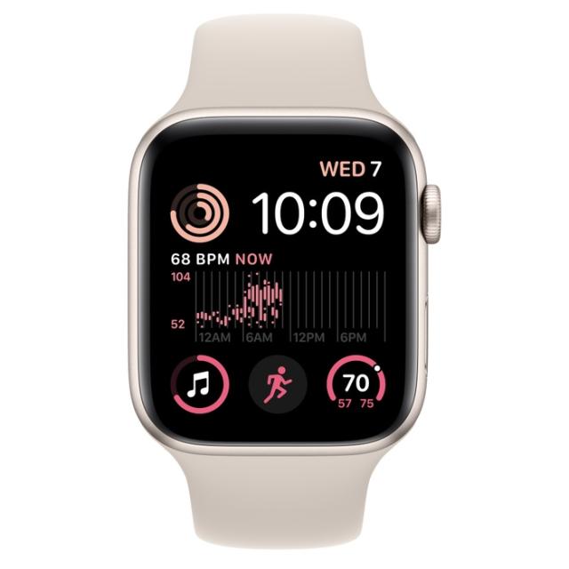 Часовник Apple Watch SE2 GPS + Cellular 44mm Starlight Aluminium Case with Starlight Sport Band - Regular