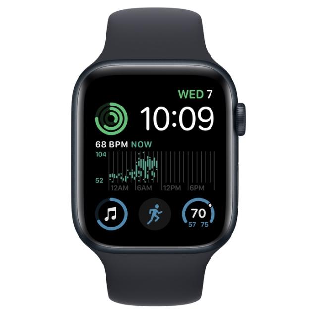 Часовник Apple Watch SE2 GPS + Cellular 44mm Midnight Aluminium Case with Midnight Sport Band - Regular