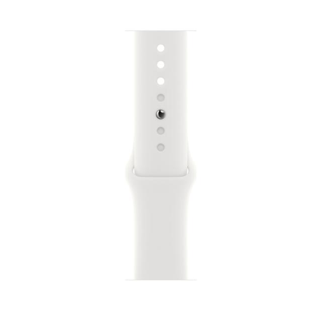 Часовник Apple Watch Series 8 GPS + Cellular 45mm Silver Stainless Steel Case with White Sport Band - Regular