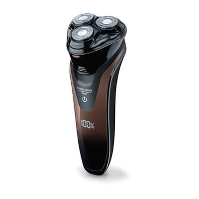 Машинка за бръснене Beurer HR 8000 rotary shaver, 3 spring-loaded dual-ring shaver heads, additional 2-in-1 beard and sideburn styler, With integrated pop-up contour trimmer, LED display, water-resistant, quick-charge function, 60 minutes shaving tim