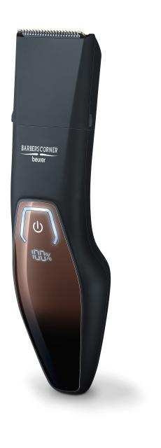 Машинка за подстригване Beurer HR 4000 beard styler, 4 Attachments, slim titanium contour blade, quick-charge function, LED display, 10 cutting lengths from 1 to 27 mm,Water-resistant