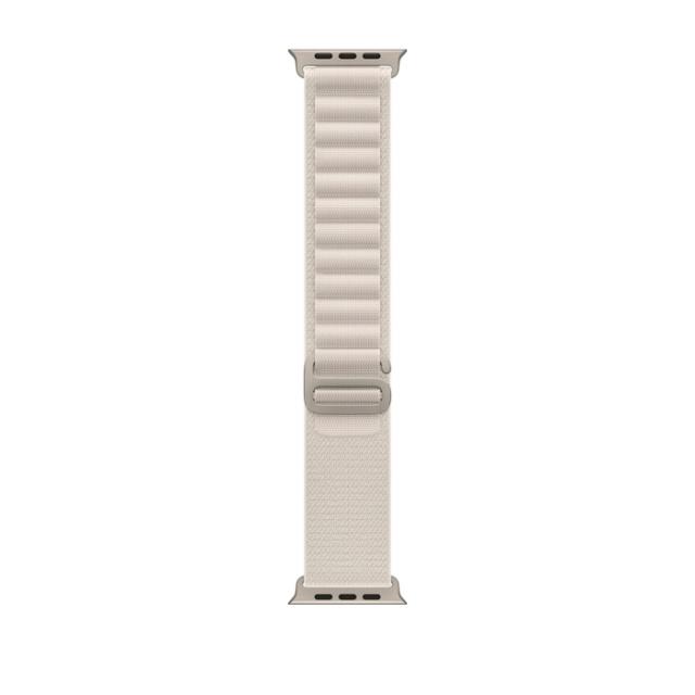 Часовник Apple Watch Ultra GPS + Cellular, 49mm Titanium Case with Starlight Alpine Loop - Medium