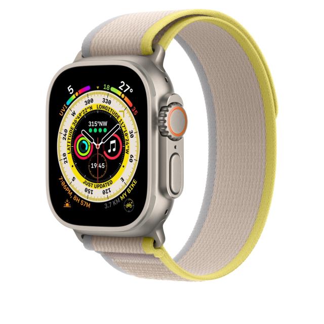 Каишка за часовник Apple Watch 49mm Yellow/Beige Trail Loop - M/L