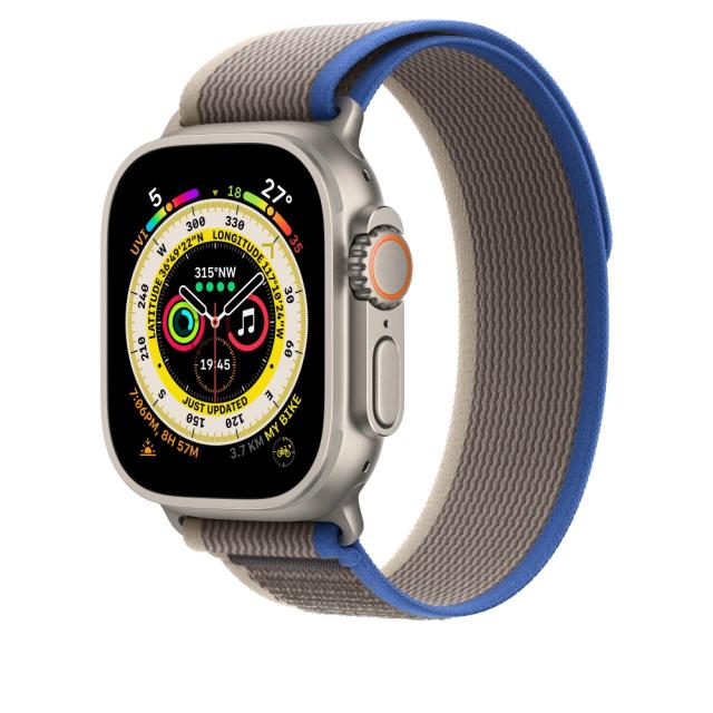 Каишка за часовник Apple Watch 49mm Blue/Gray Trail Loop - M/L