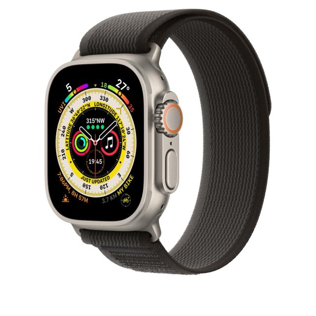 Каишка за часовник Apple Watch 49mm Black/Gray Trail Loop - M/L