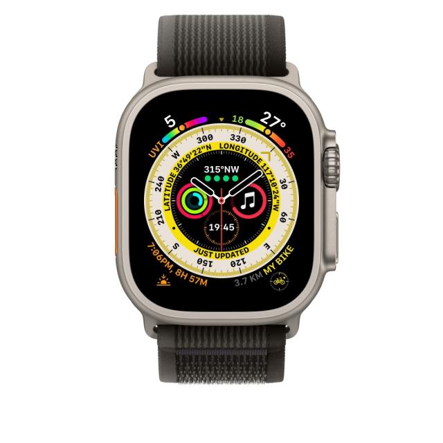 Каишка за часовник Apple Watch 49mm Black/Gray Trail Loop - M/L